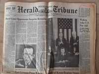 Kompletna, stara gazeta "Herald Tribune" z 16.11.1989r.