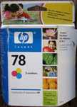 Цветной картридж НP 78 (Hewlett Packard), 38 ml (оригинал).