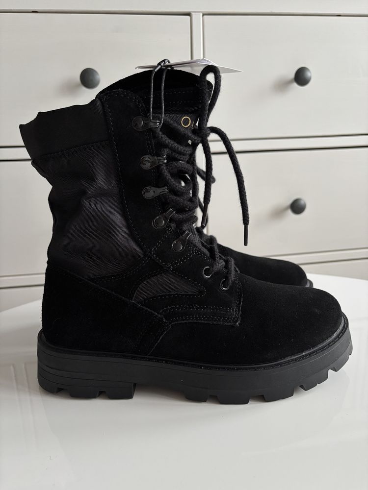 Buty damskie workery olavoga hiker czarne trapery zimowe