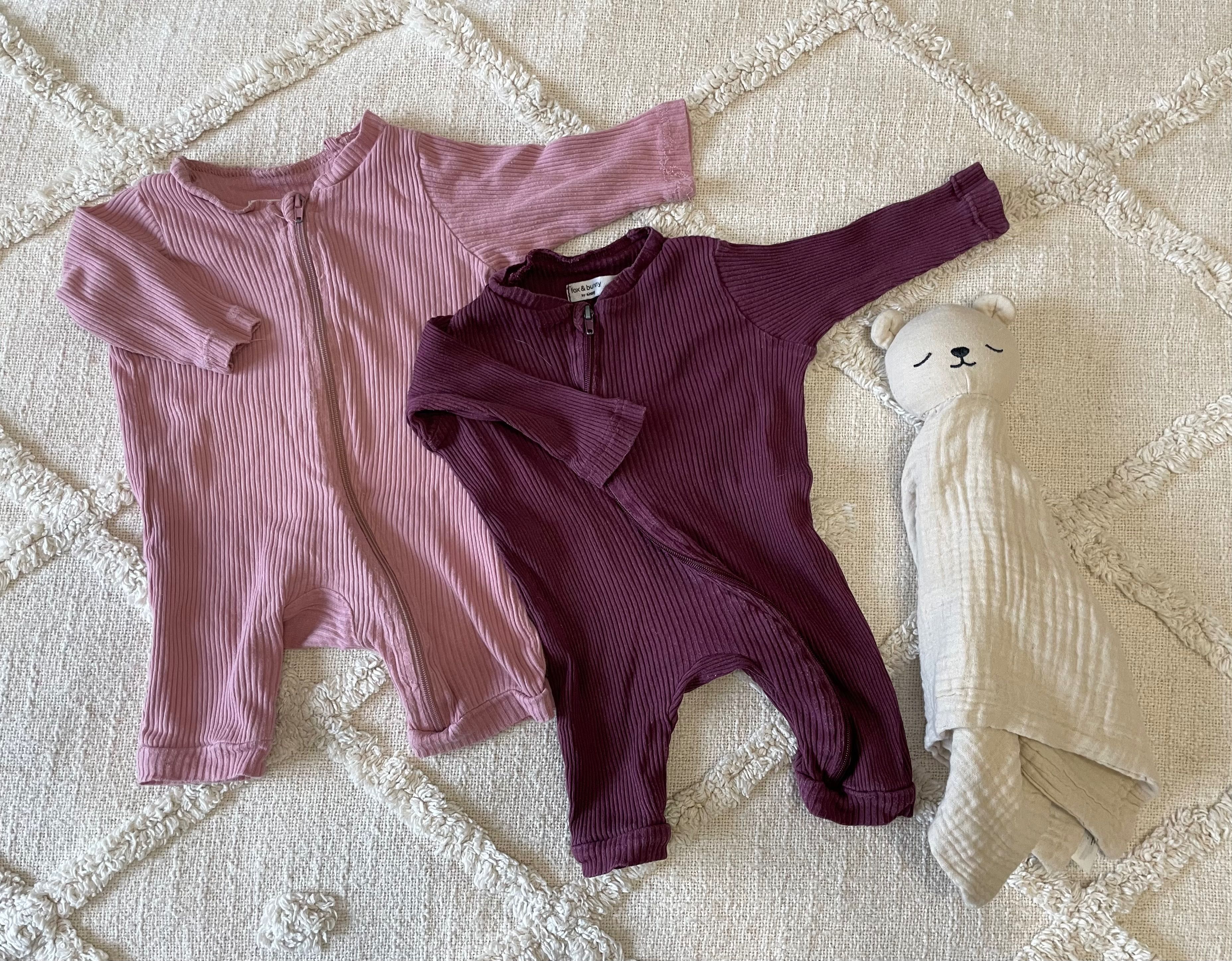 2 Baby girl rompers - size 50