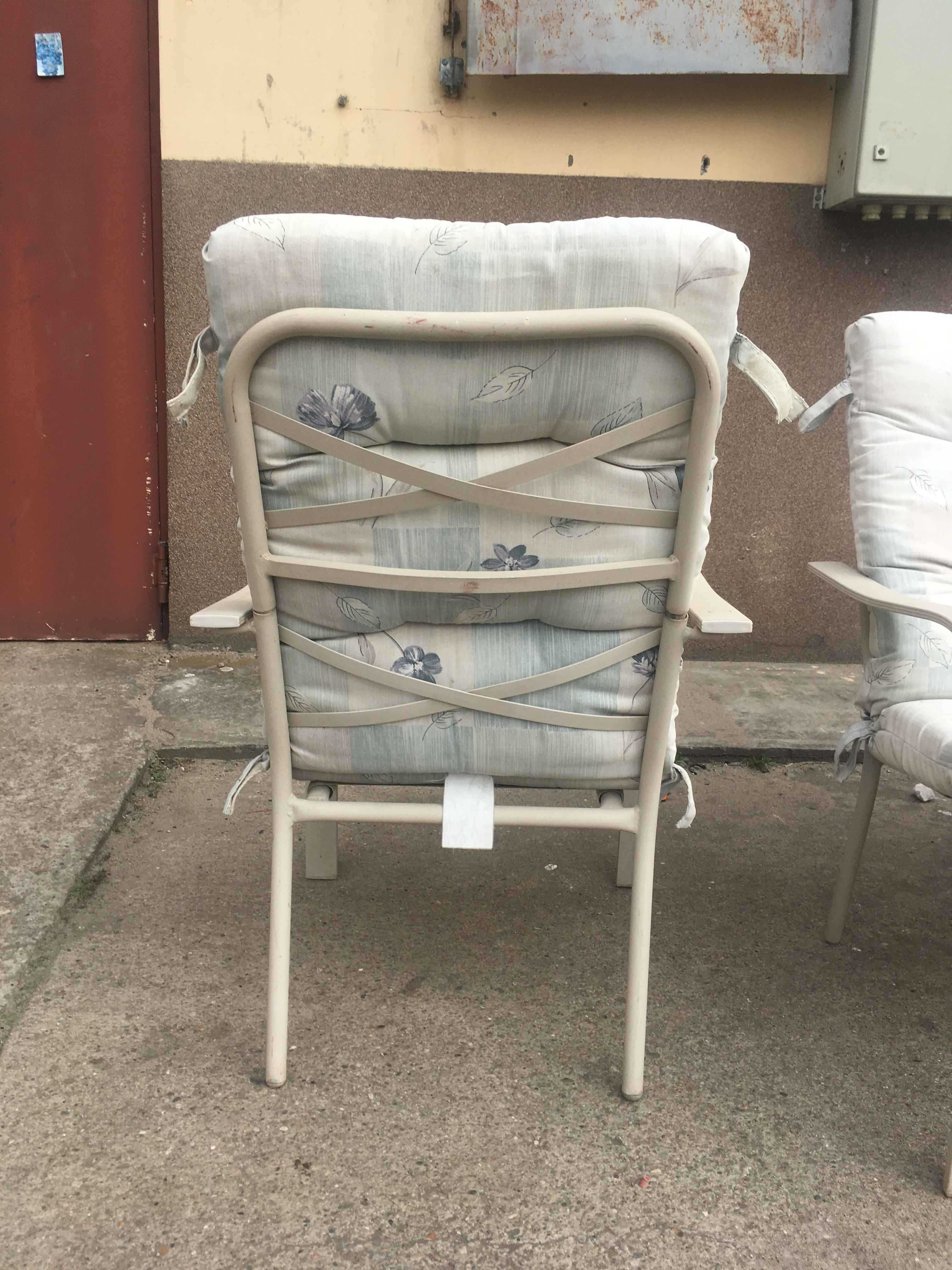 Krzesła fotele ogrodowe tarasowe  aluminiowe poduchy
