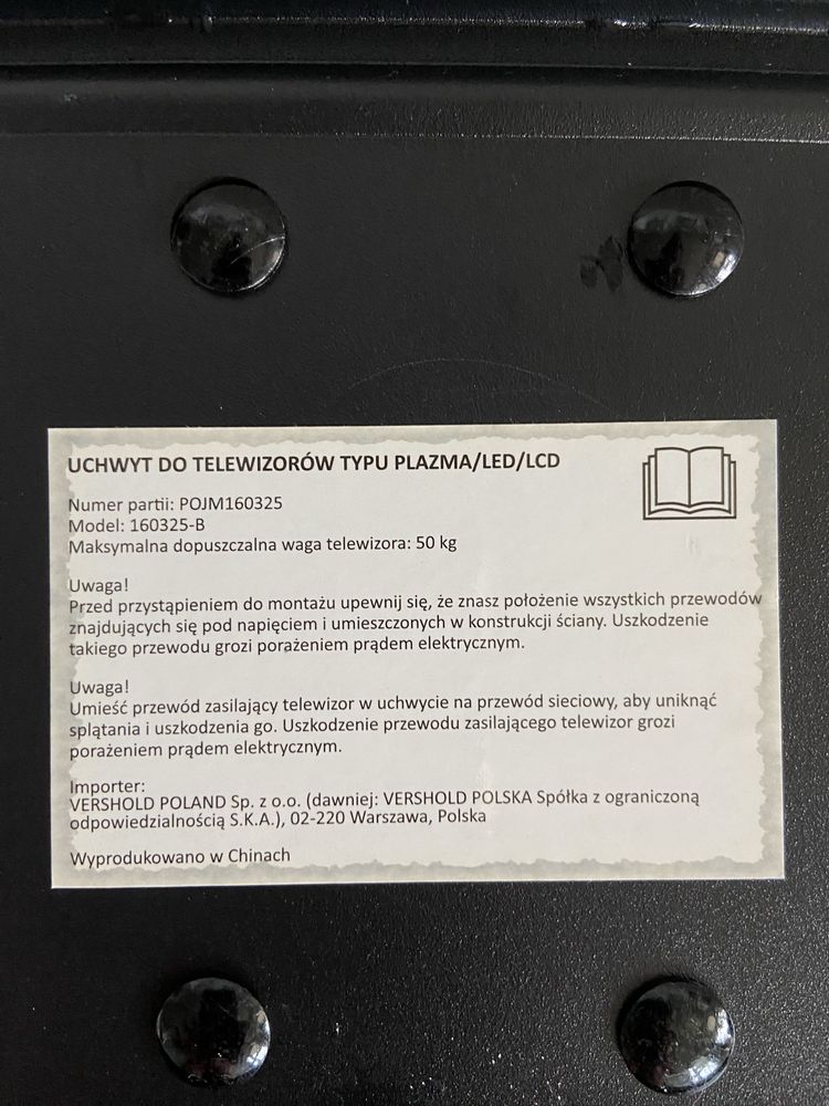 Uchwyt do telewizora typu plazma /led/lcd