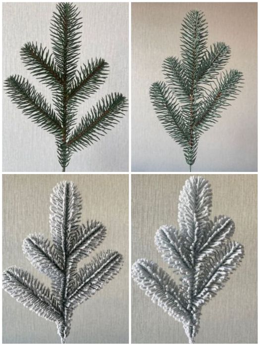 Литі гілочки зі штучної хвої (ялинки)