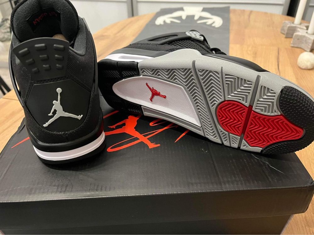 Jordan 4 Black Canvas