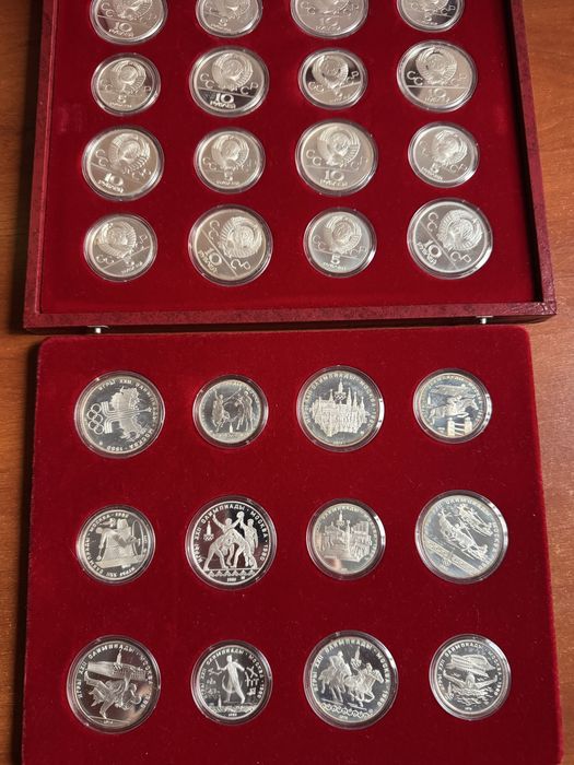 Полный набор серебряных монет Олимпиада 1980
