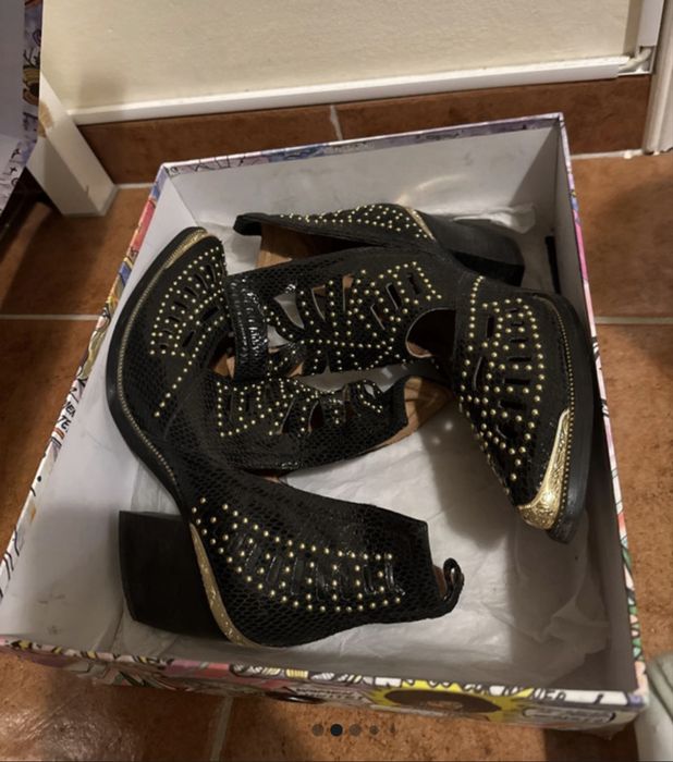 Sapatos MACEO black snake gold