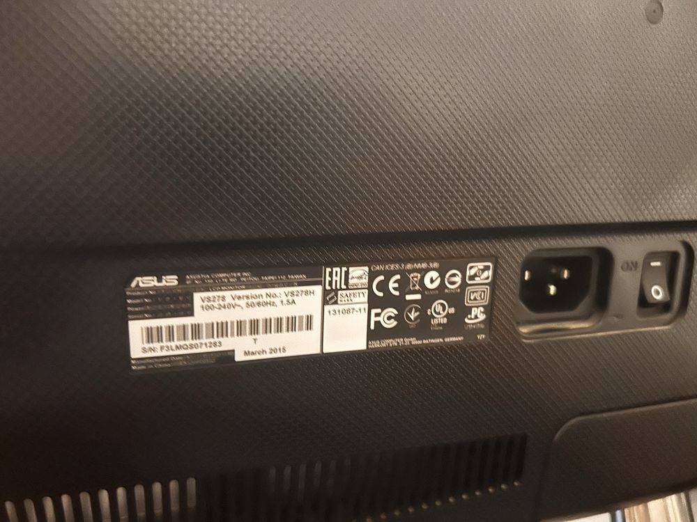 Monitor Gaming ASUS VS278H - 27'' FHD