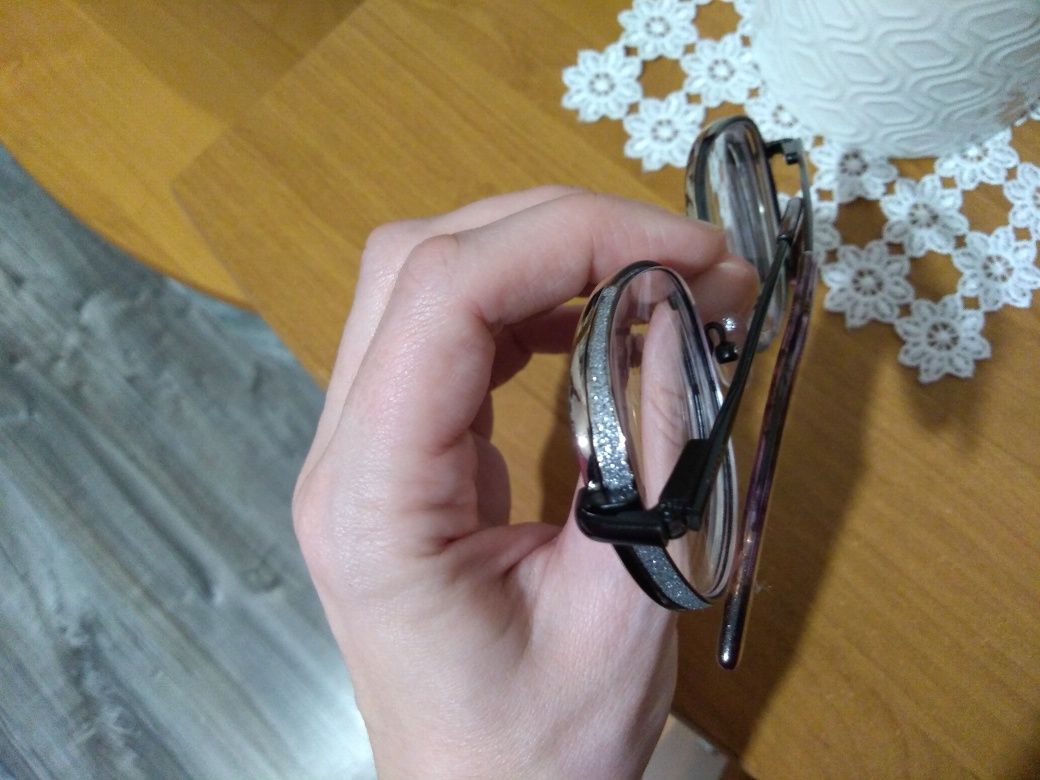 Okulary oprawki Intenso zdobiony pogrubiony bok metalowe czarne brokat