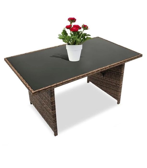 Nowy komplet meble ogrodowe / Narożnik XXL / 9 osobowy / technorattan