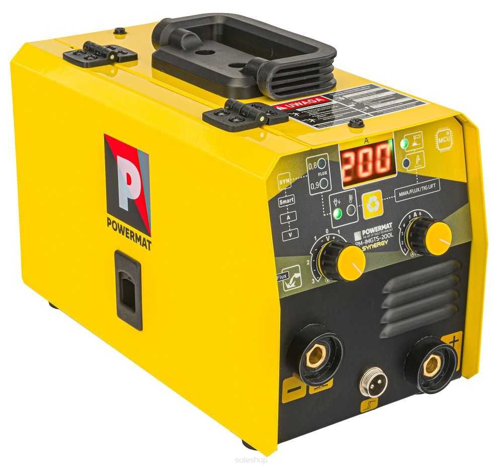 POWERMAT Spawarka Inwertorowa Migomat Mig Mag 200A Synergia PM1286