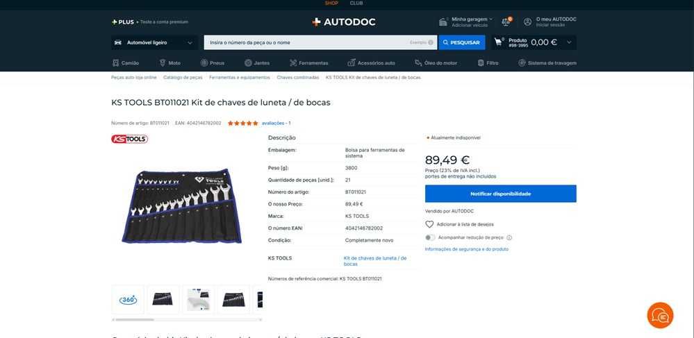 Brilliant Tools Conjunto de 21 chaves (203)