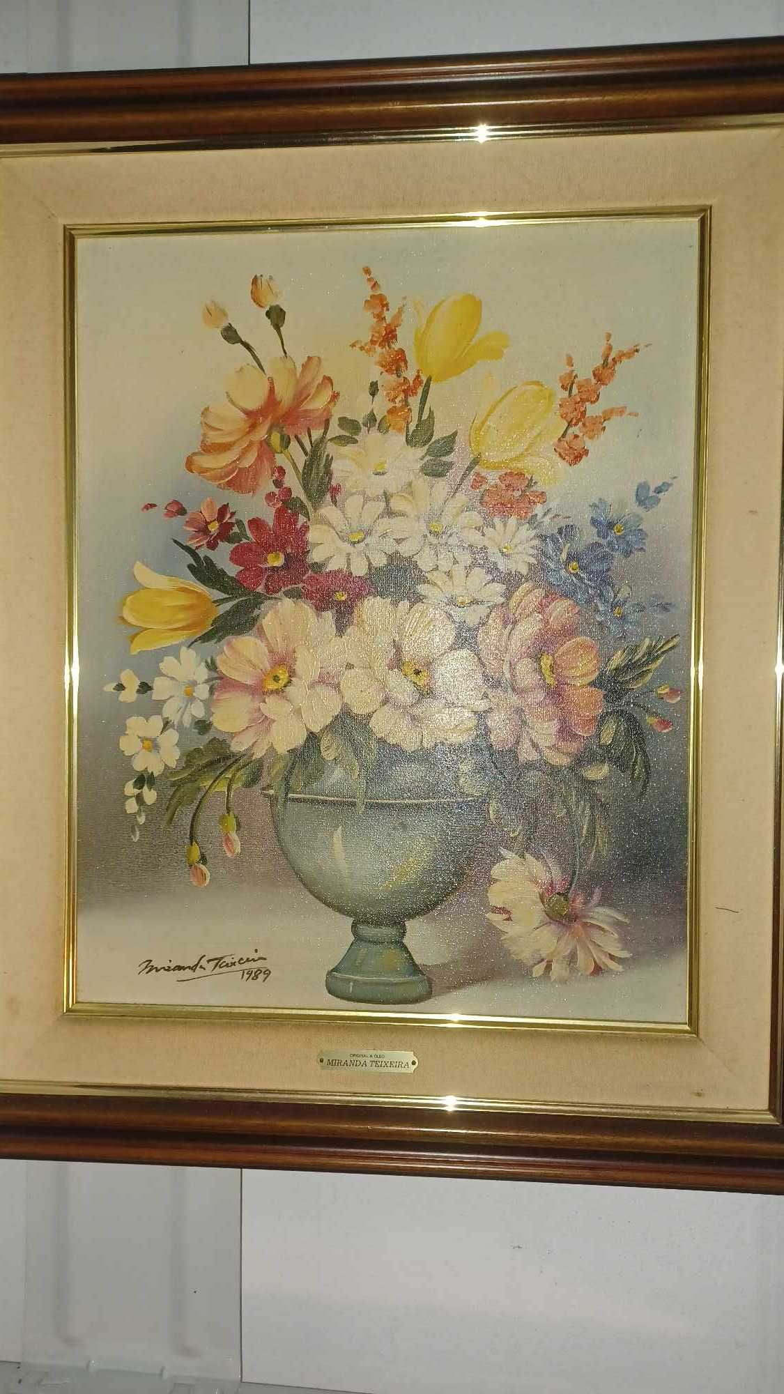 Quadro 2 - pintura a óleo assinada autor Miranda Teixeira, 68 cmx58cm