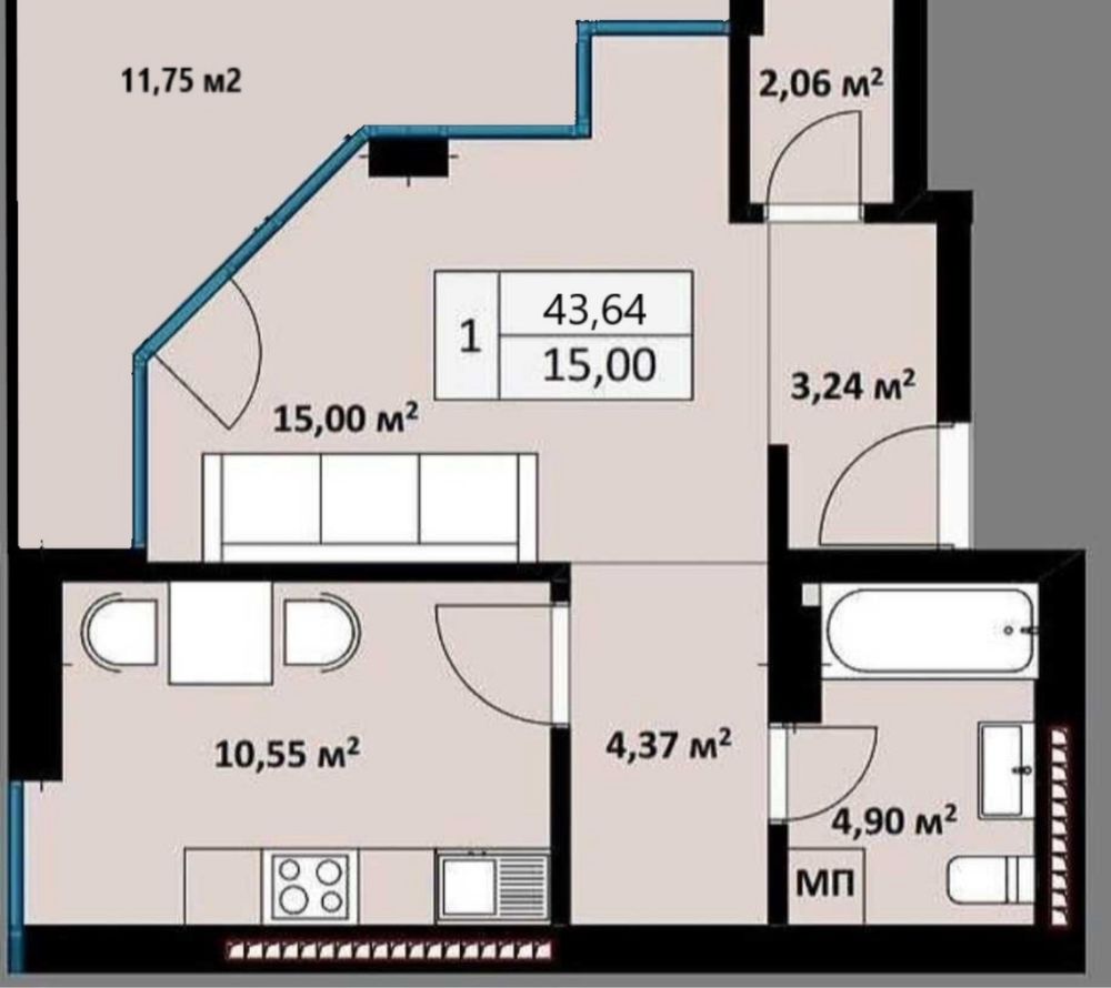 Продаж квартири м.Ужгород ЖК Uzh Towers