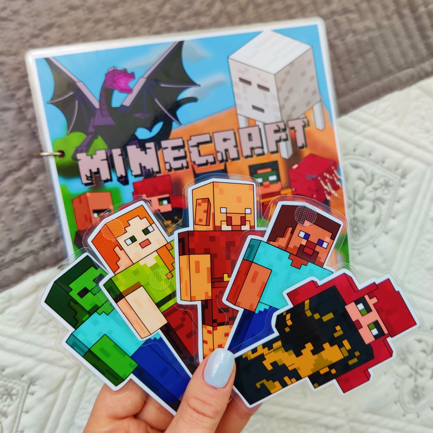Майнкрафт гра на липучках Minecraft альбом книжка