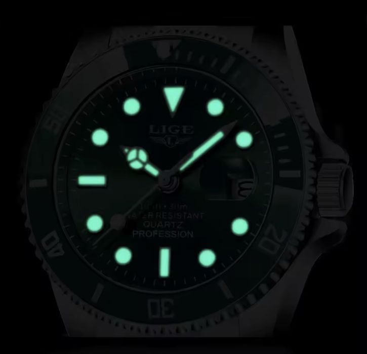 Часы LIGE дайверы кварцевые наручные (Rolex Submariner, diver)