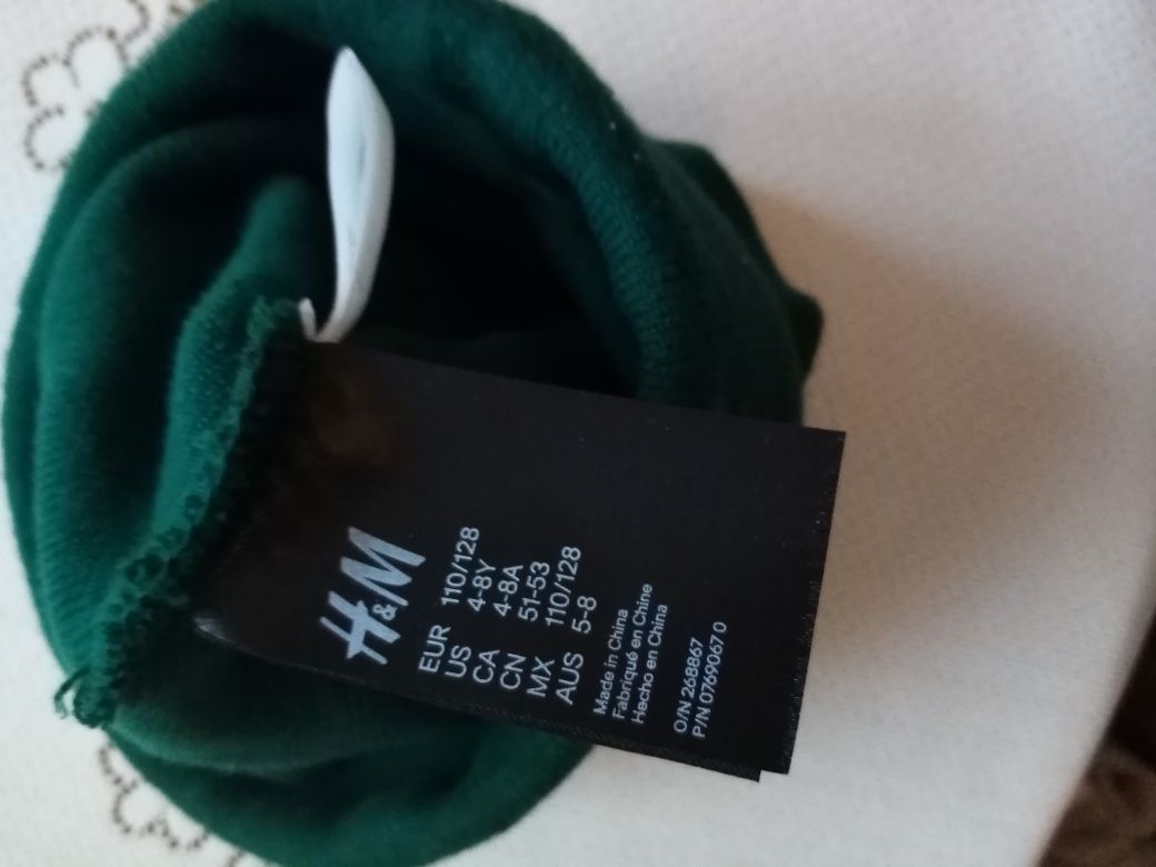 Świąteczna czapka butelkowa zieleń H&M