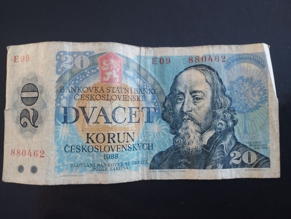 Banknot 20 koron 1988