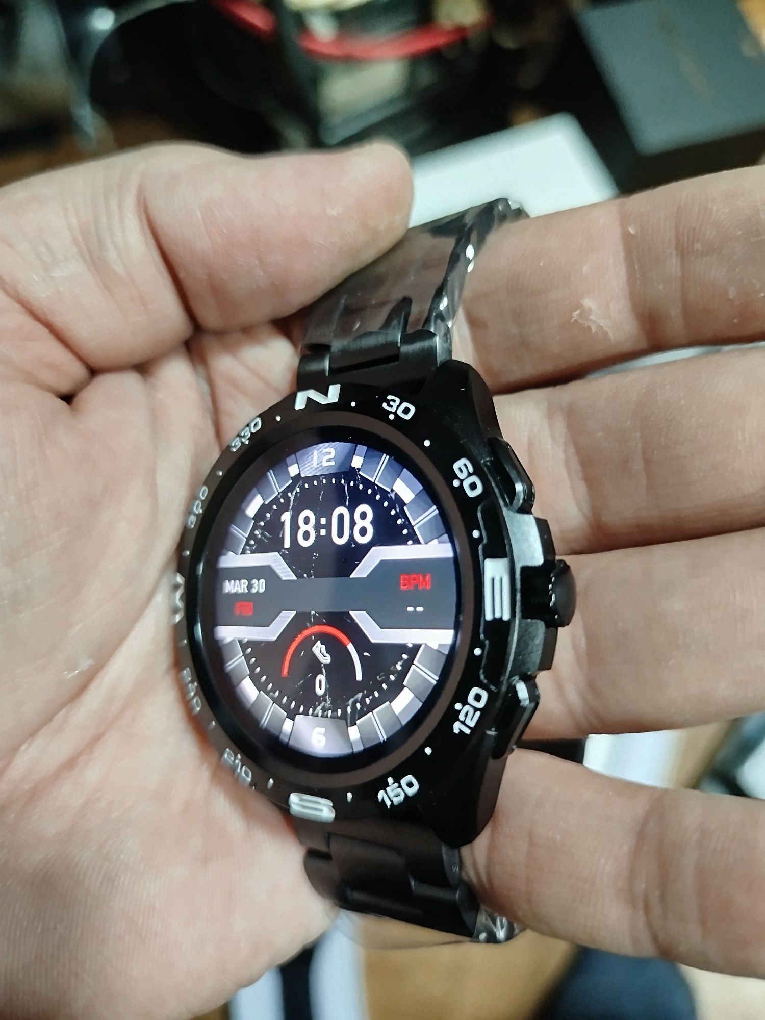 Тактические смарт часы GPS. IP68. COMPASS. Стальной корпус