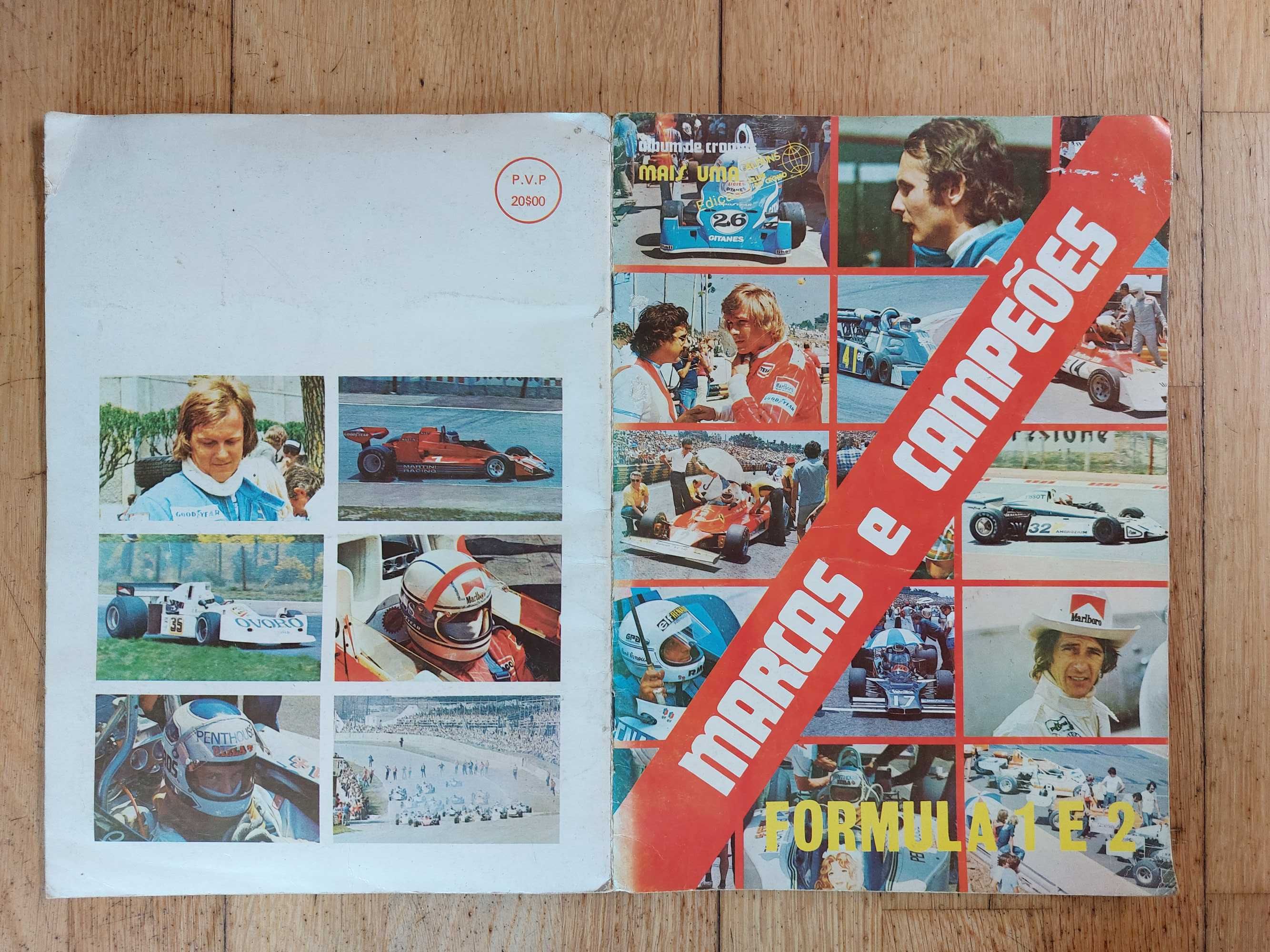 Colecção de cromos "Marcas e campeões Formula 1 e 2"- Completa