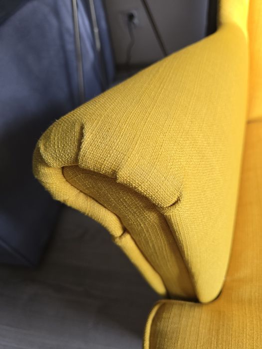Fotel uszak Ikea Strandmon żółty