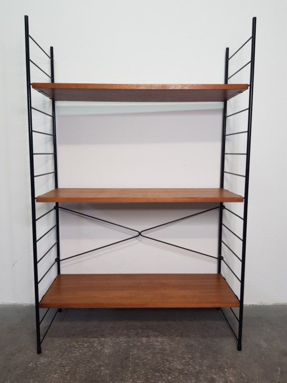 Półka STRING,wolnostojący regał modułowy Strinning,lata 70,Mid-century