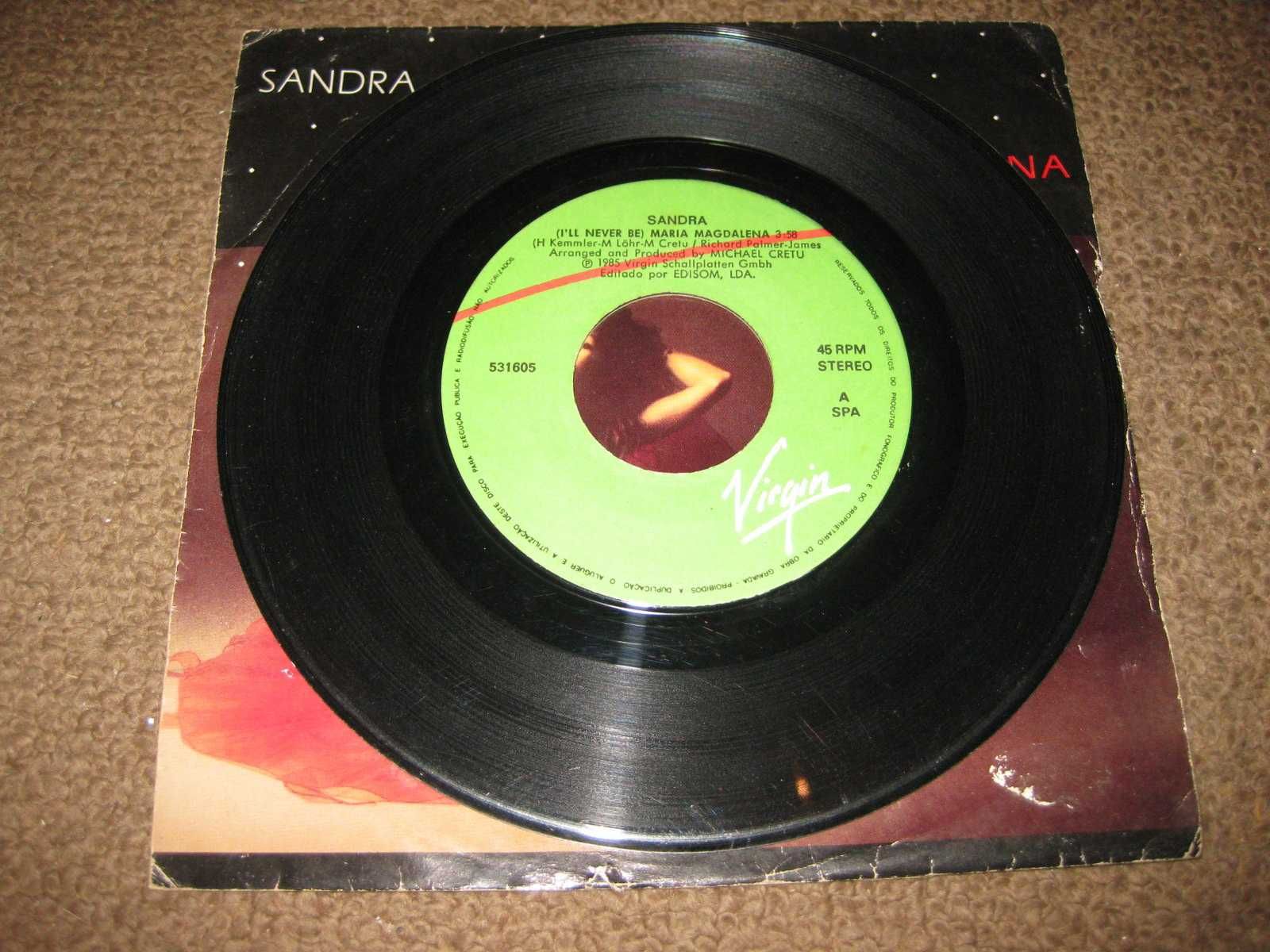 Vinil Single 45 rpm da Sandra "(I`ll Never Be) Maria Magdalena"