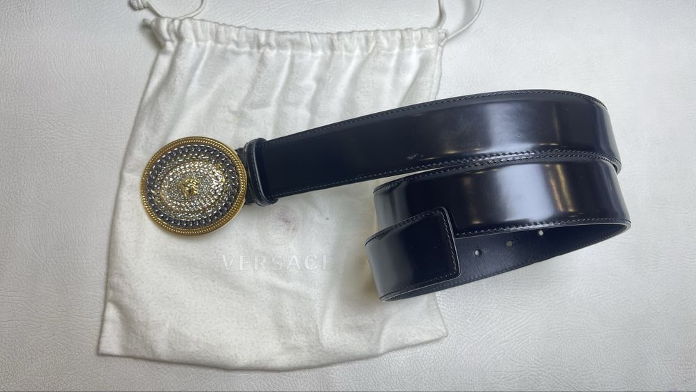 Ремень мужской Versace с камнями Swarovski оригинал