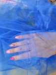 Szyfon organza szeroka 48 cm dekoracyjna chabrowa chabrowy