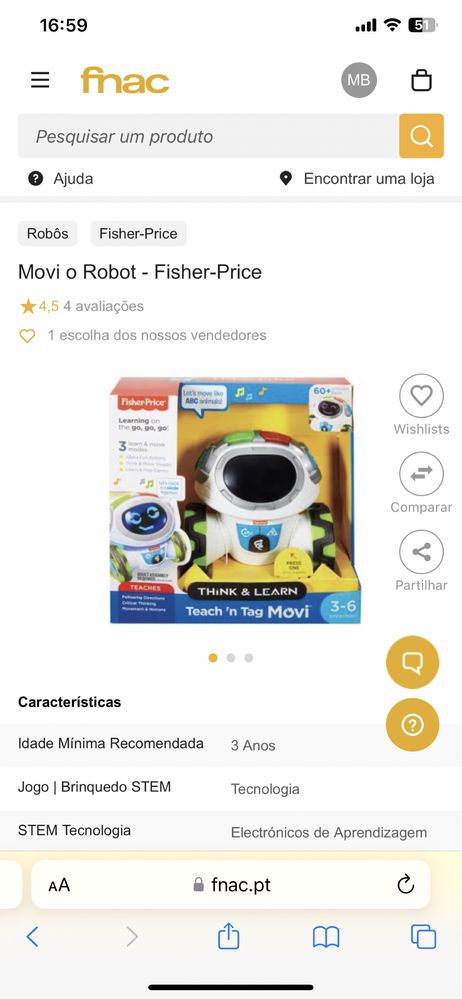 Robot Movi Fisher Price