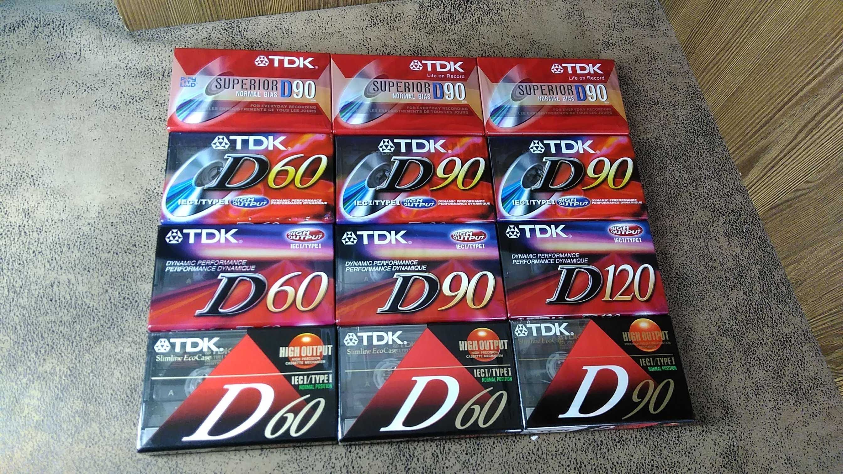 Аудіокасети TDK D 60-90-120 фірмові нові.
