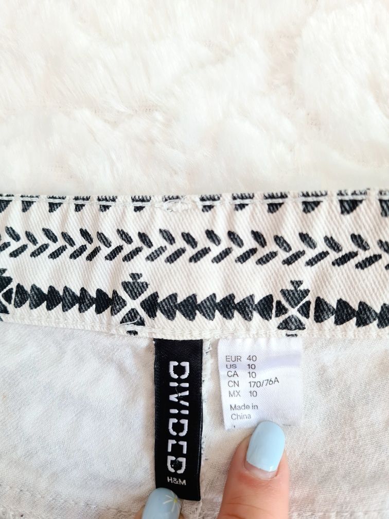 Szorty krótkie spodenki we wzory H&M 98% bawełny