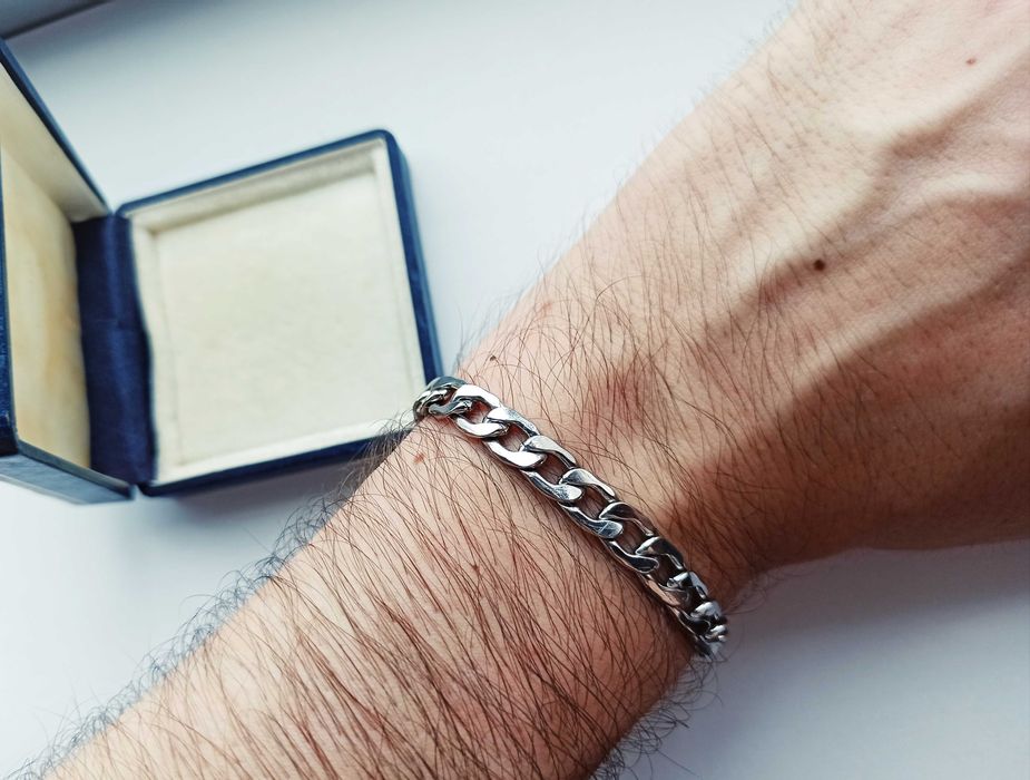 Pulseira de Homem - Aço Inoxidável 17cm (Como Nova)