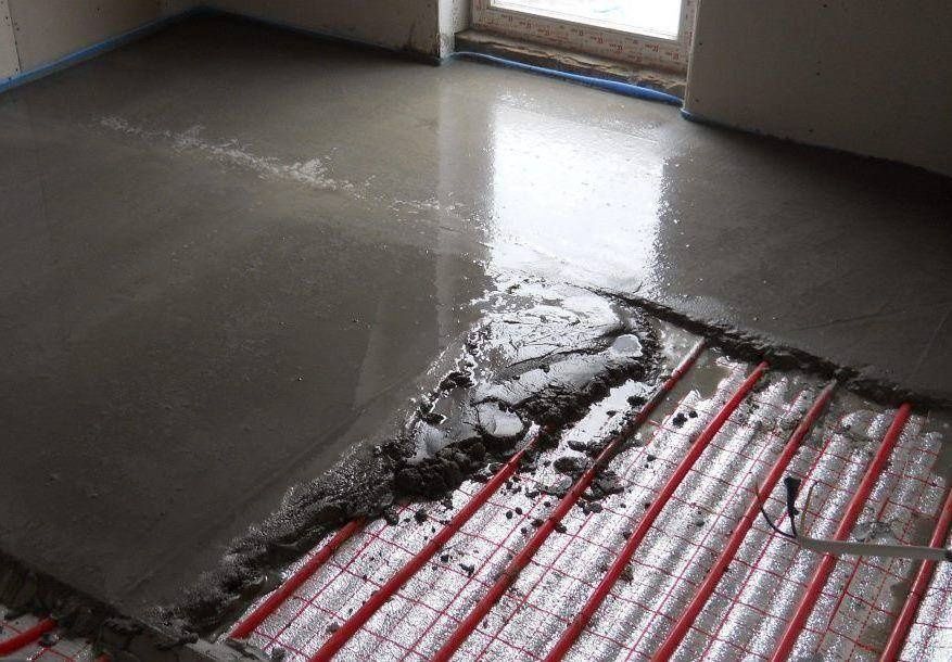 Стяжка пола - бетонирование утепление пола. Демонтаж старого покрытия.