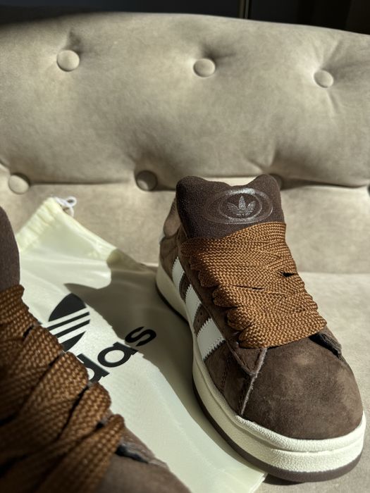 adidas campus original brown натуральний замш люкс