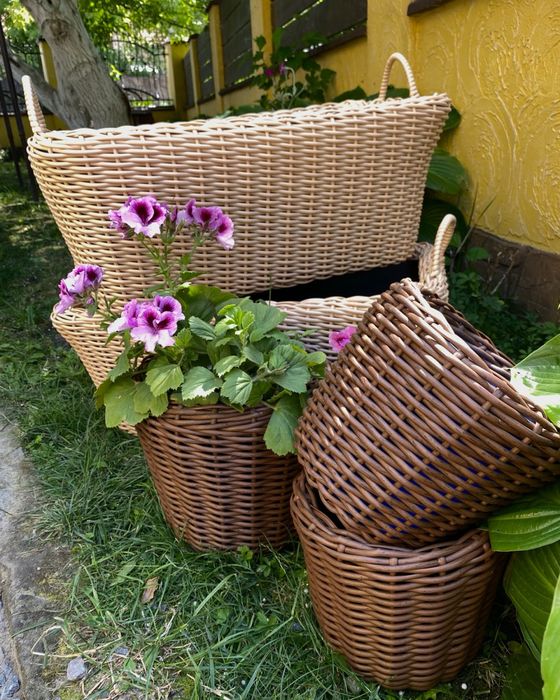 Вироби з ротангу, кашпо, дровниці, вазони