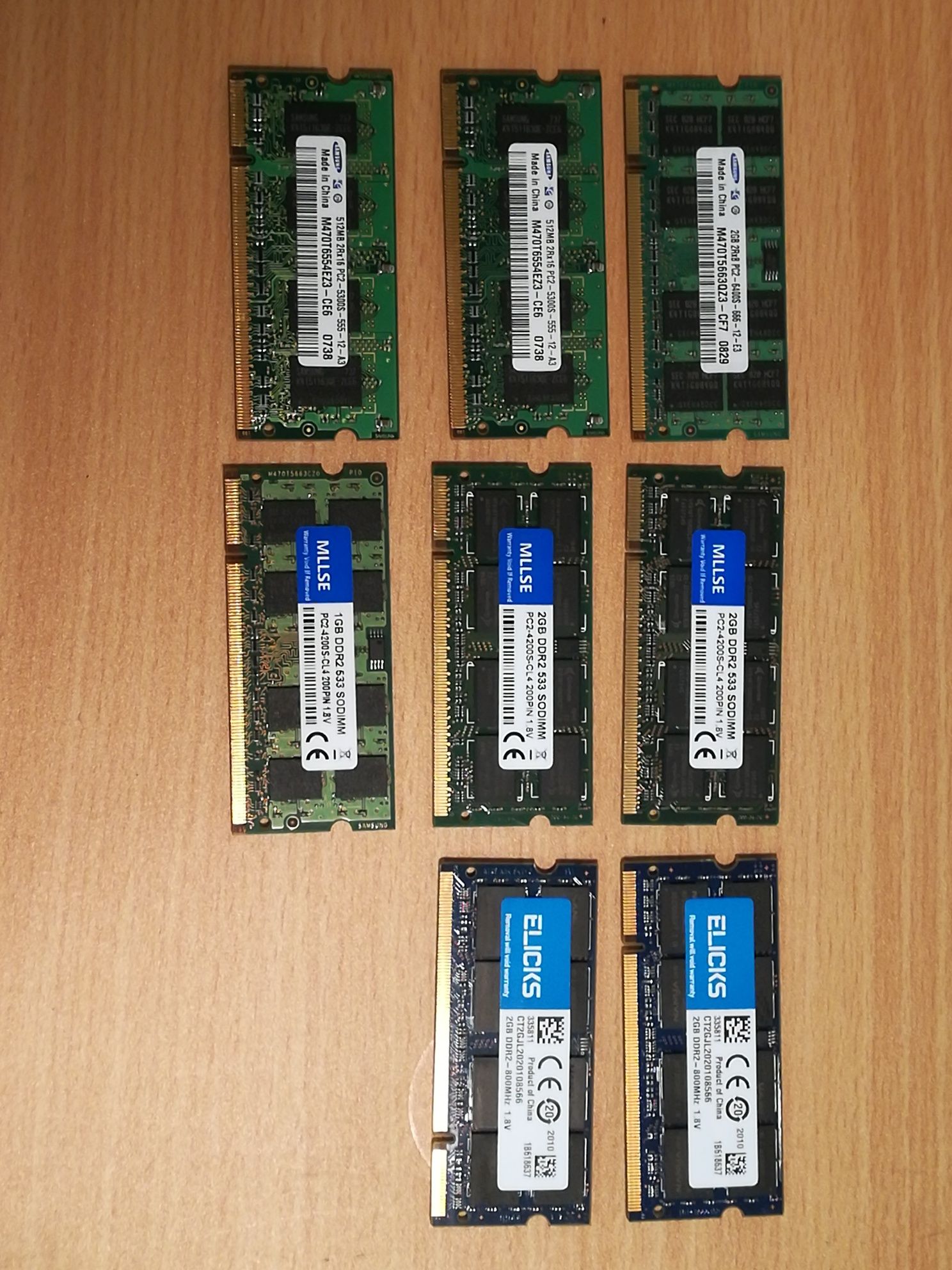 DDR2 Usadas vários tamanhos