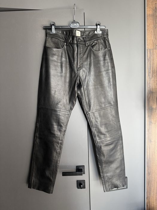 Шкіряні базові брюки