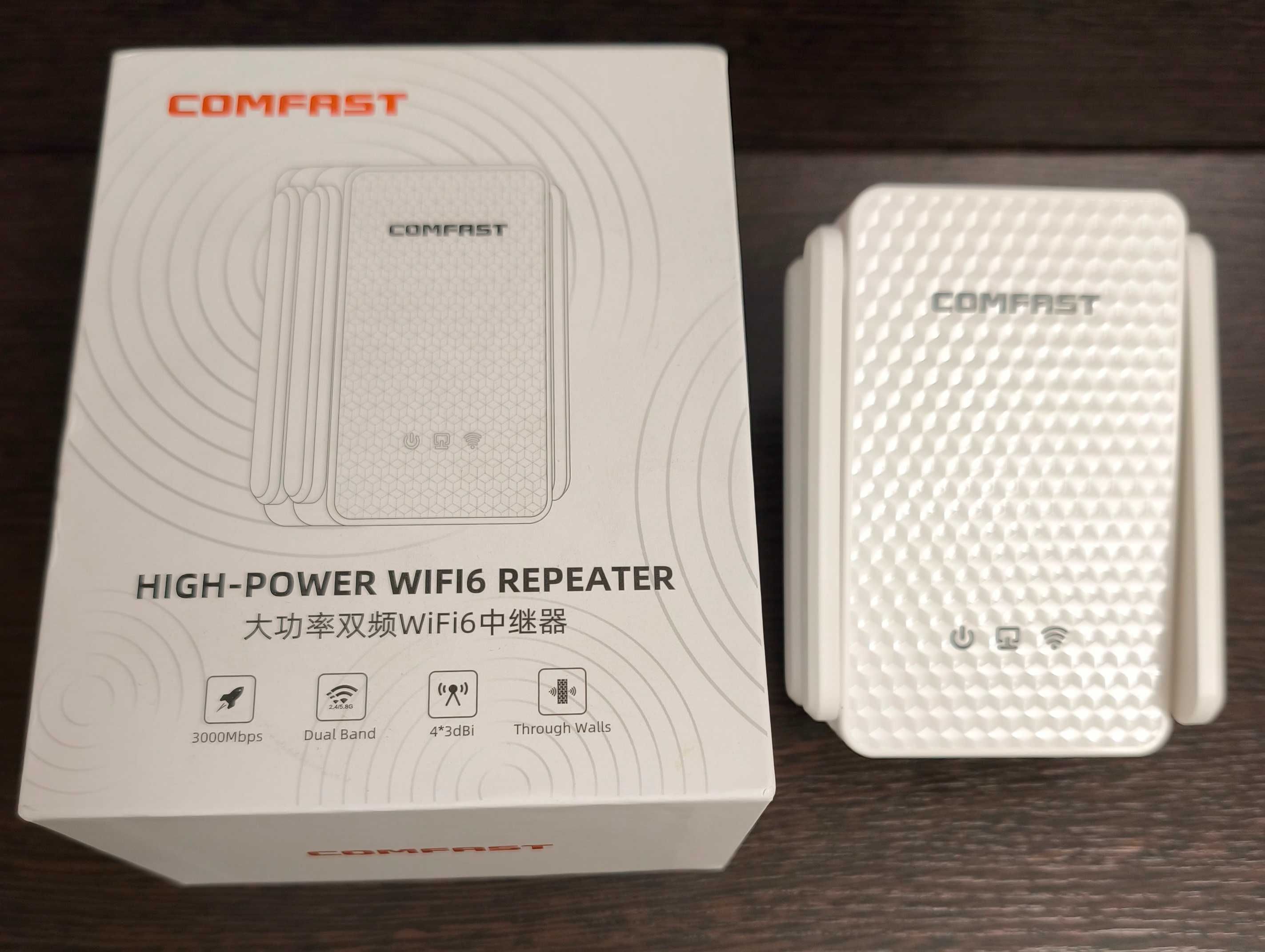 Підсилювач сигналу Repeater Wi-Fi 6 Gigabit Wireless AX3000 2,4/5 ГГц