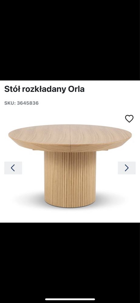 Dębowy rozkladany stoł Orla przepiekny