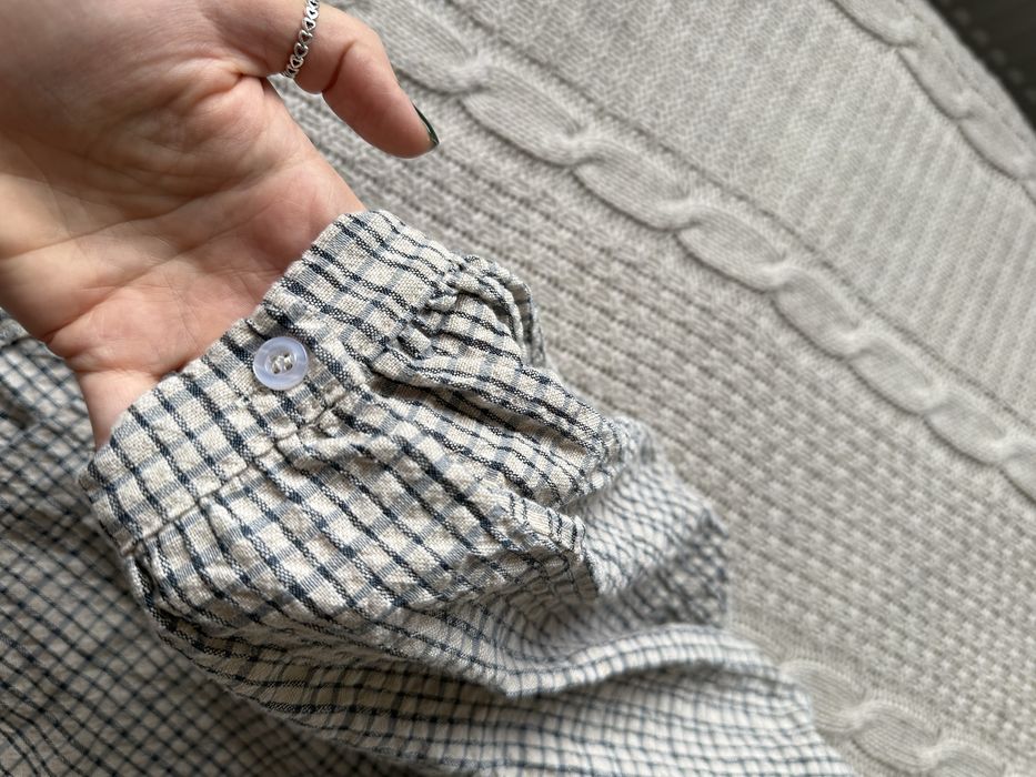 Стильна сорочка в клітку оверсайз