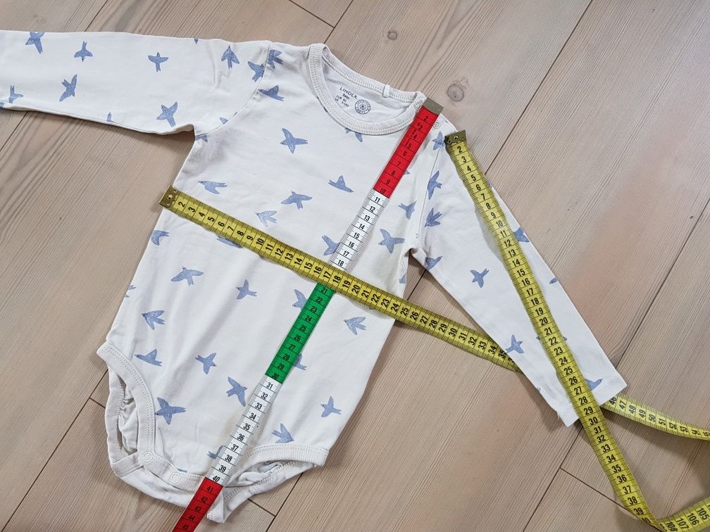 Lindex body 80 w zwierzątka ptaki jaskółki tinycottons smafolk newbie