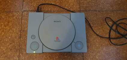 Playstation 1 sony com cabo de alimentação