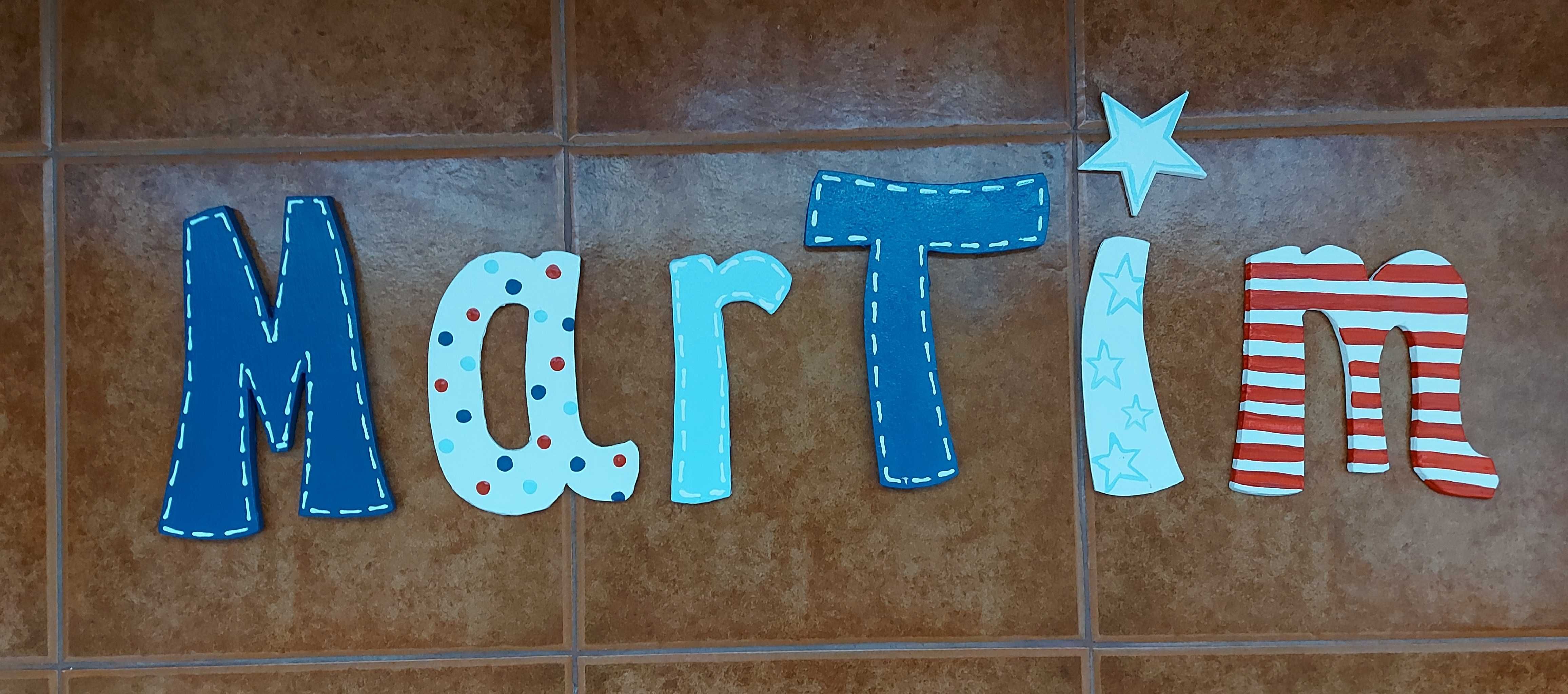 Letras decorativas nome "MARTIM"