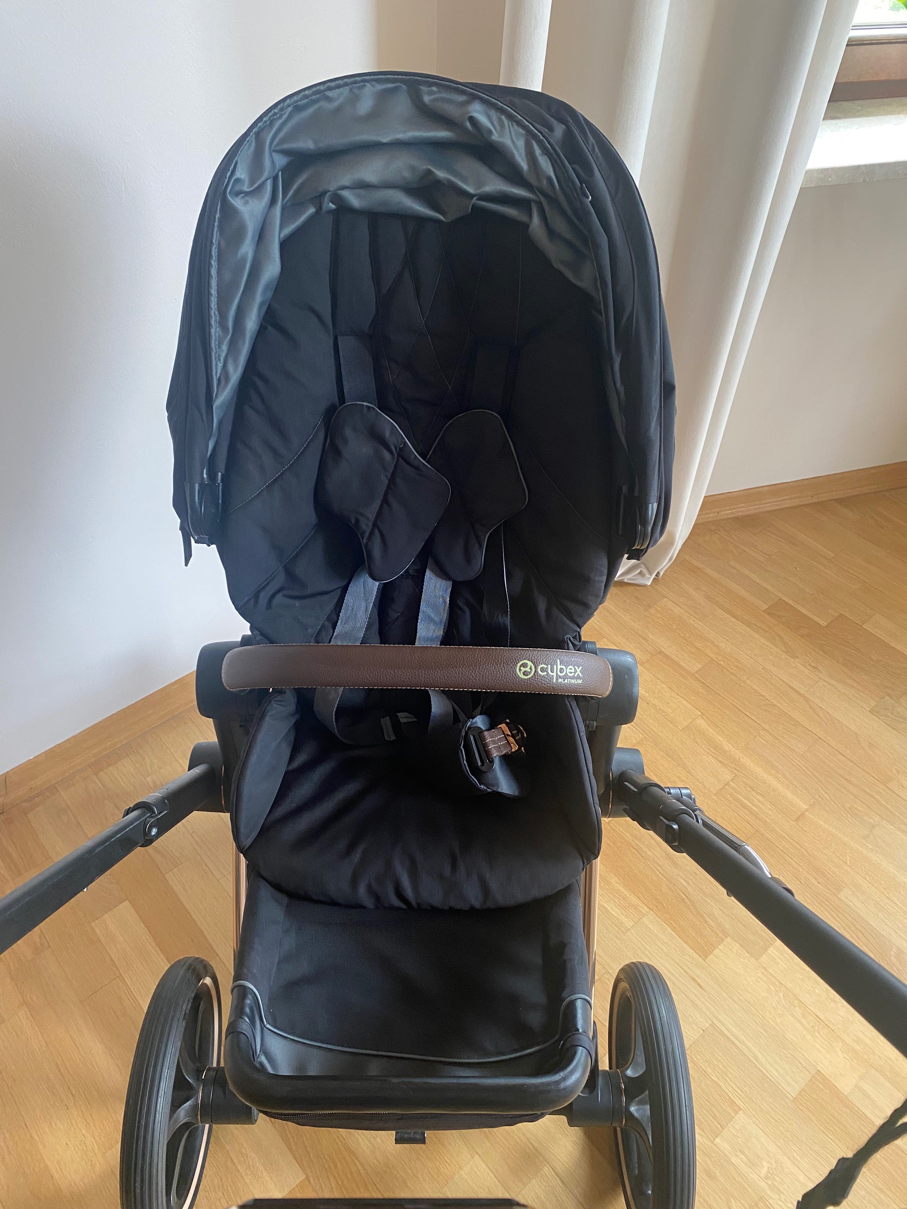 Cybex Priam rose gold zestaw 2w1, gondola + spacerówka oraz akcesoria