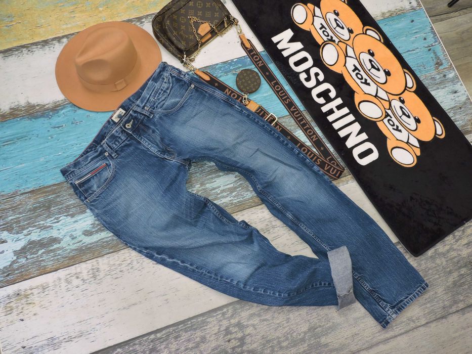 Tommy Hilfiger Męskie oryginalne spodnie jeans denim 38/34