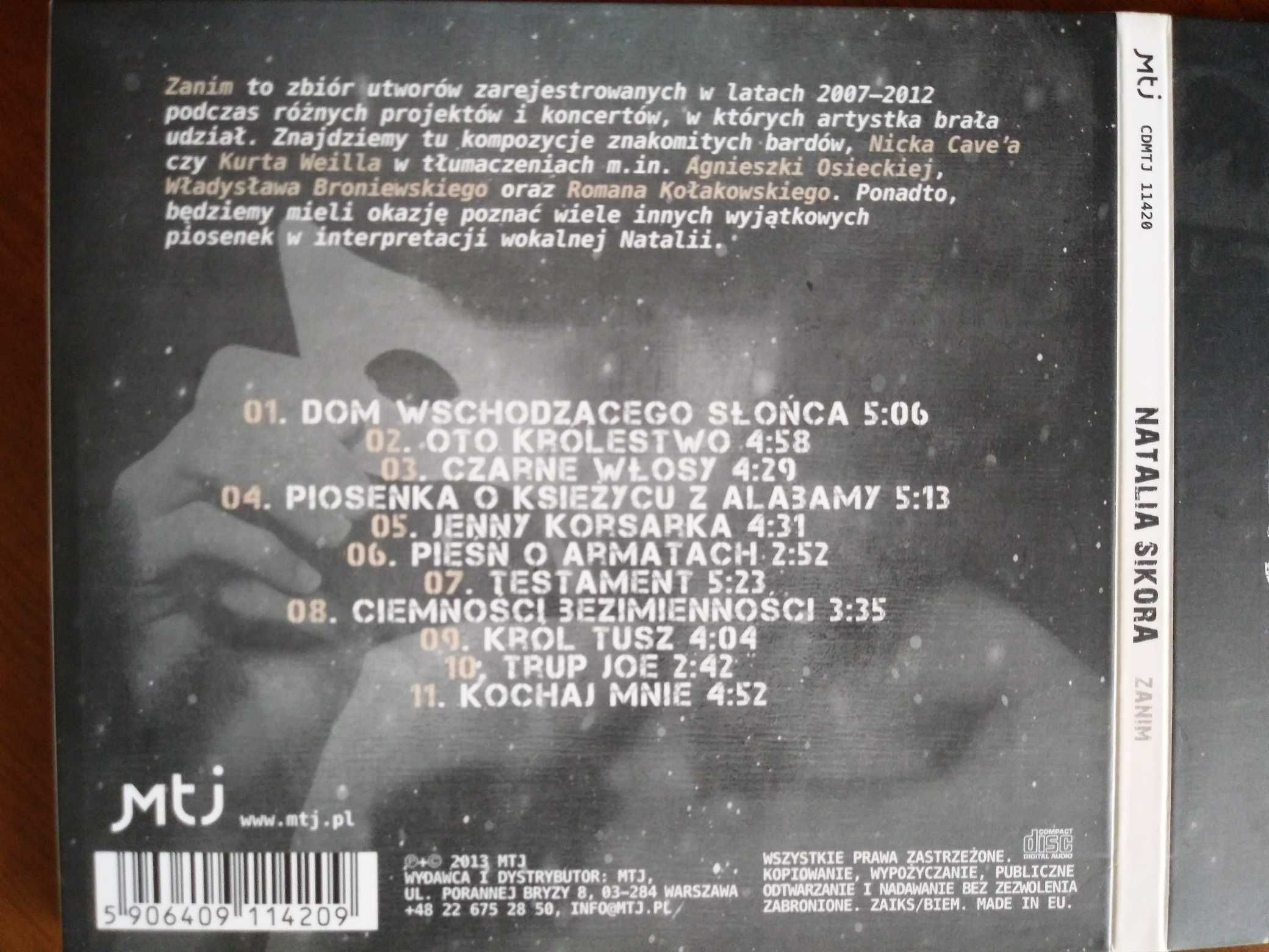 NATALIA SIKORA - CD - Zanim - wydany w formie digipacku