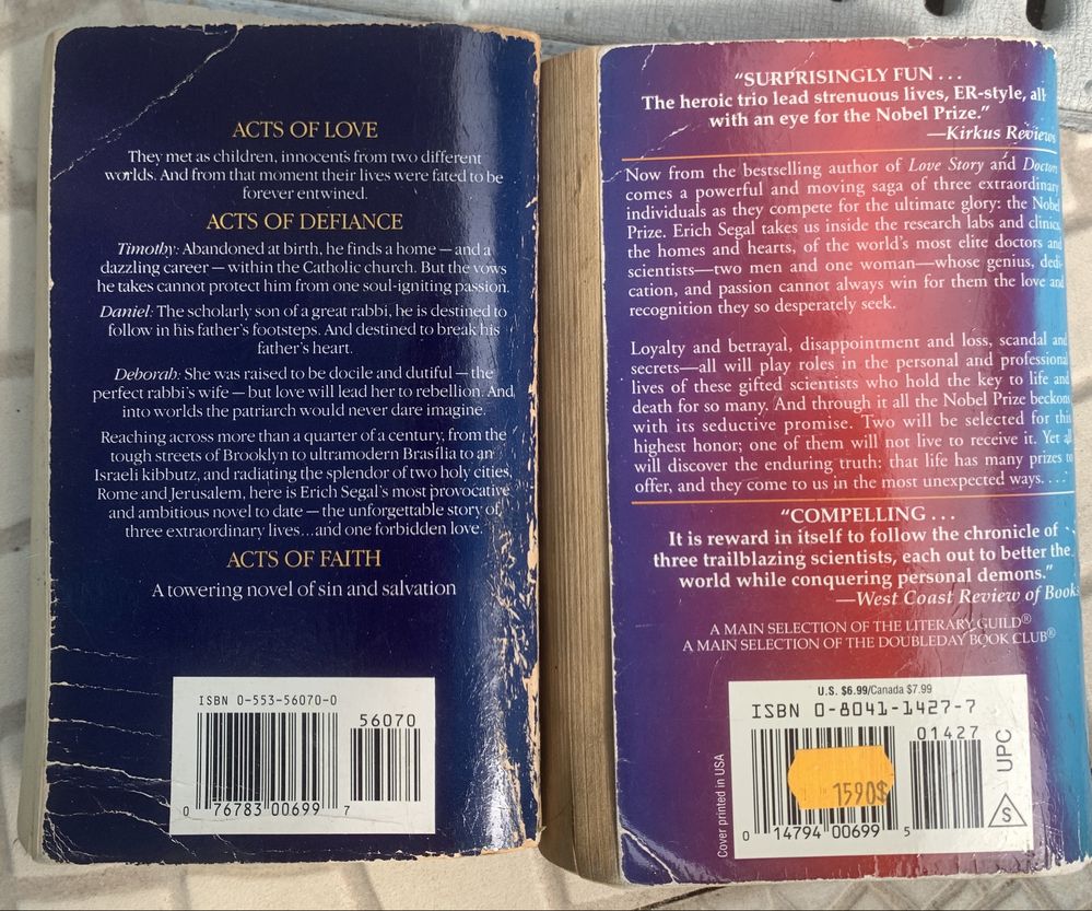 Paperbacks em inglês, segunda-mão