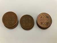 Lote de 51 moedas de Portugal, de 1 escudo, em bronze (de 1969 a 1979)