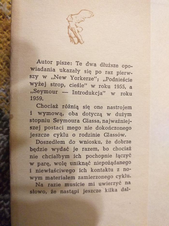 J.D. Salinger Wyżej podnieście strop, cieśle, Introdukcja Czytelnik 66