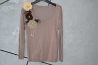 Sweter, bluzka, kwiaty rozm. S/M/L